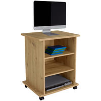 TV-Rollwagen Jürgen Eiche Artisan Nachbildung B/H/T: ca. 65x76x40 cm Jürgen - Eiche/schwarz (65,00/76,00/40,00cm)