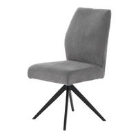 Stuhl  grau Webstoff B/H/T: ca. 47x93x66 cm Fünen_Drehstuhl_6003418 - schwarz/grau (47,00/93,00/66,00cm)