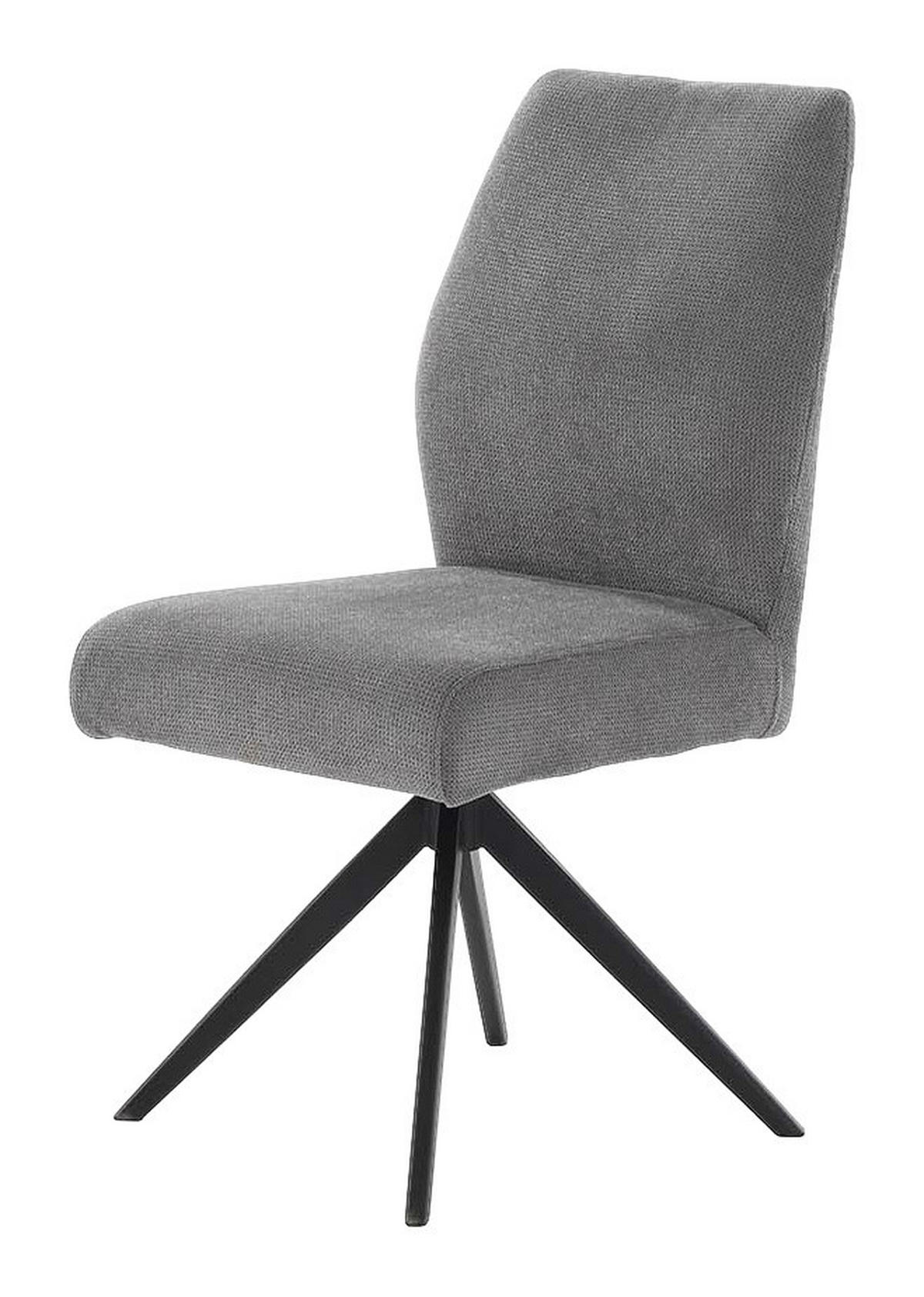 Stuhl  grau Webstoff B/H/T: ca. 47x93x66 cm Fünen_Drehstuhl_6003418 - schwarz/grau (47,00/93,00/66,00cm)