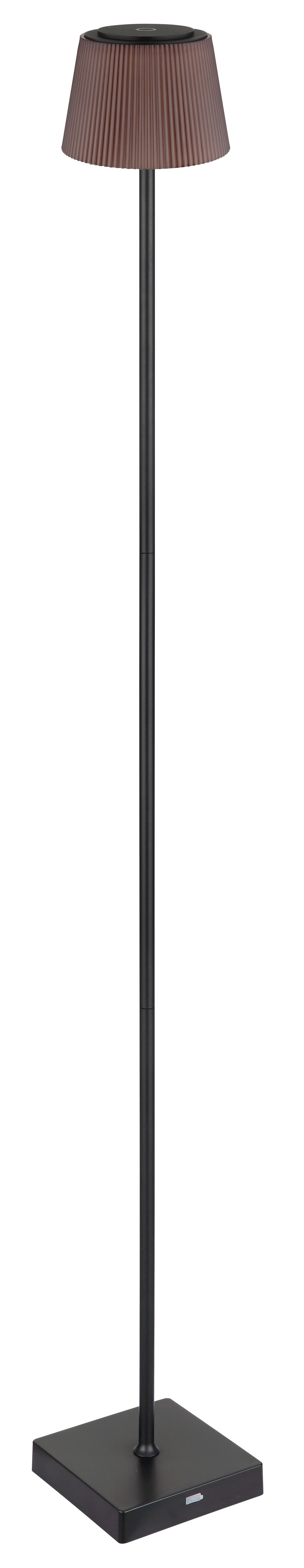 GLOBO LED-Stehleuchte braun schwarz Kunststoff Metall B/H/T: ca. 14x120x14 cm 1 Brennstellen GREGOIR - braun/schwarz (14,00/120,00/14,00cm) - GLOBO