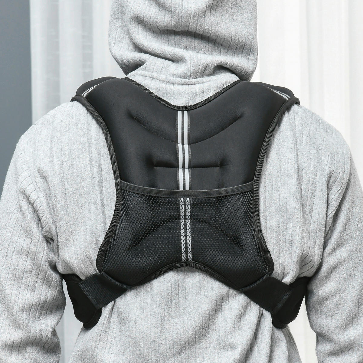 HOMCOM Fitness-Zubehör schwarz Polyester B/H/L: ca. 35x40x0,1 cm Gewichtsweste - schwarz (0,10/35,00/40,00cm) - HOMCOM