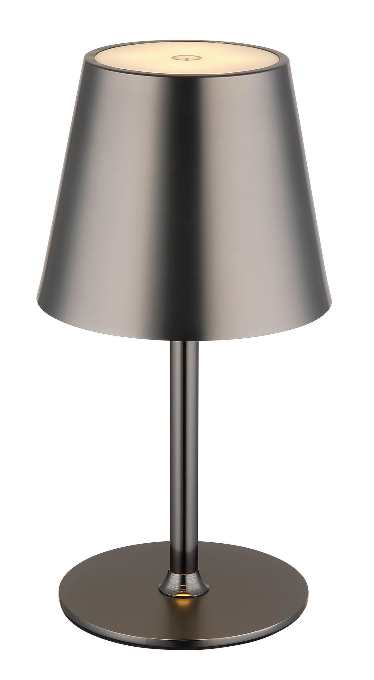 GLOBO LED-Tischleuchte VANNIE 58438GM Opal Chrom schwarz Kunststoff Metall H/D: ca. 47x11,2 cm 1 Brennstellen VANNIE - schwarz/Opal (11,20/47,00cm) - GLOBO