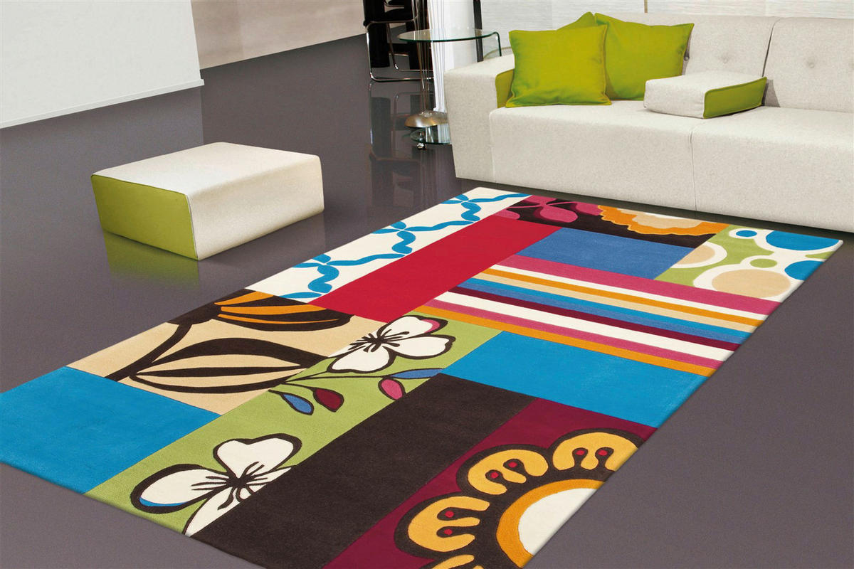 Arte Espina Kurzflorteppich Joy 4093 mehrfarbig B/L: ca. 140x200 cm Joy 4093 - mehrfarbig (140,00/200,00cm) - Arte Espina