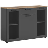 Sideboard Niklas anthrazit Eiche Nox Oak Nachbildung B/H/T: ca. 120x84x35 cm Niklas - Eiche/anthrazit (120,00/84,00/35,00cm)