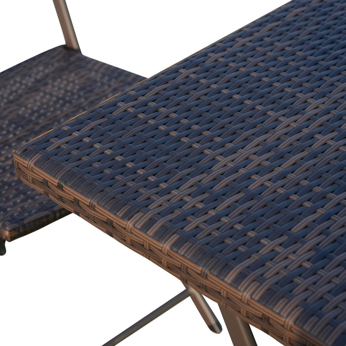 Outsunny Balkonset café braun Polyrattan Balkonset_3tlg. - café braun - Outsunny