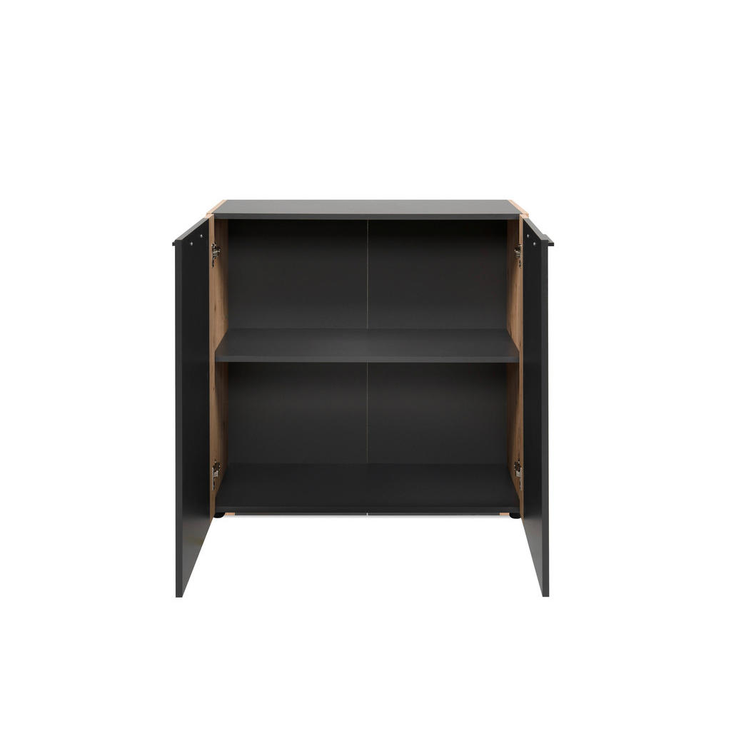 Thumbnail - Kommode Cento anthrazit Eiche Artisan Oak Nachbildung B/H/T: ca. 89x83x35 cm