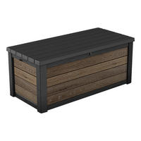 Keter Kissenbox Holzoptik Kunststoff B/H/L: ca. 72,4x64,4x155 cm Auflagenbox - Holzoptik/walnuss (155,00/72,40/64,40cm) - Keter