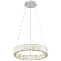 GLOBO Pendelleuchte Chrom Metall Acryl Chrom H/D: ca. 120x50 cm 1.0 Brennstellen 67162-50 - Chrom (50,00/120,00cm) - GLOBO