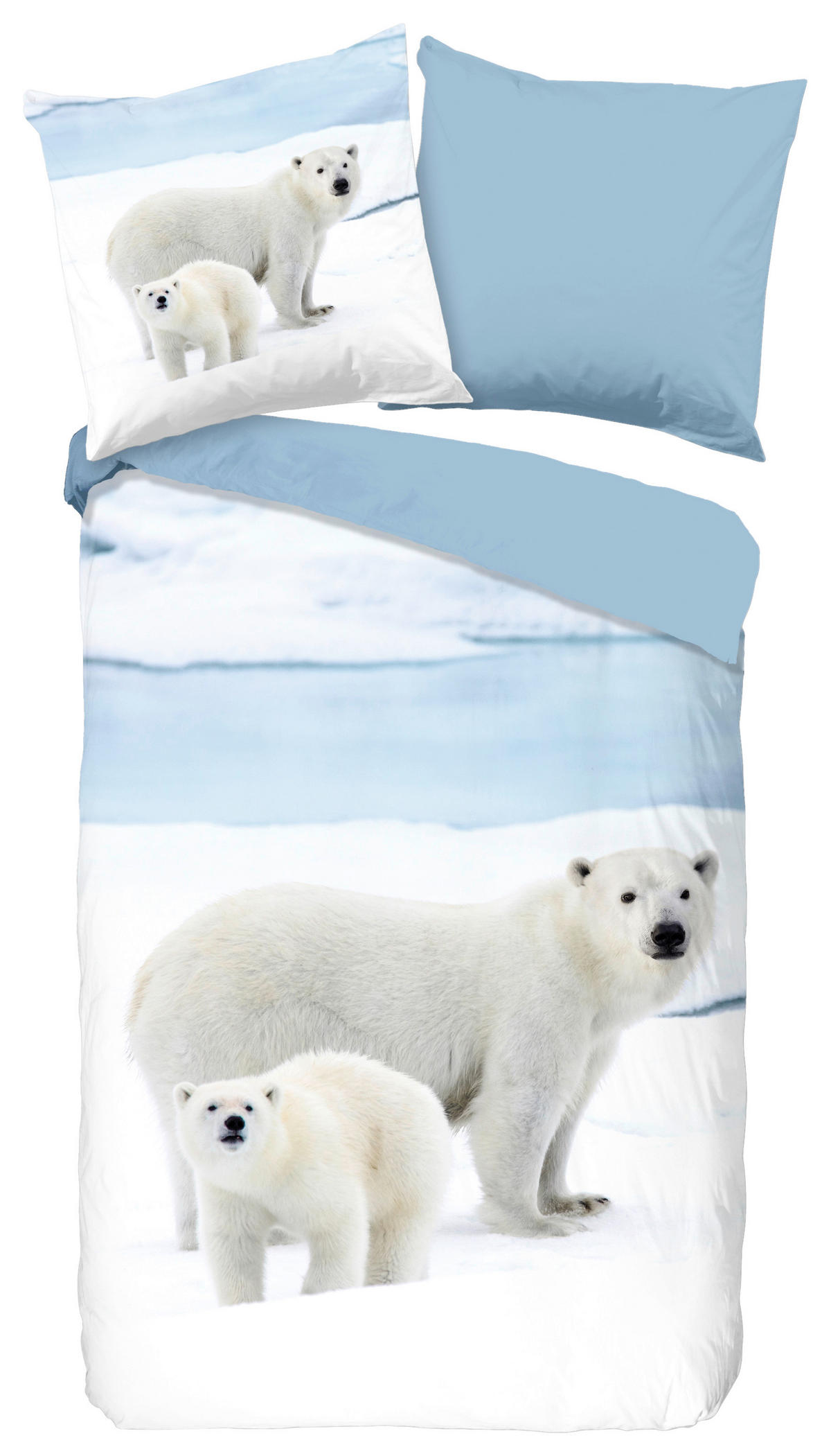 Bettwäsche Care blau Baumwolle B/L: ca. 135x200 cm Care - blau (135,00/200,00cm) - Good Morning