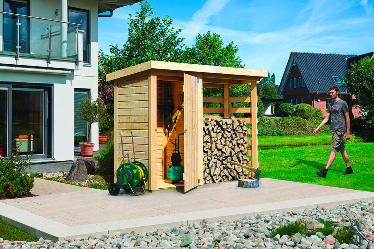 Karibu Gartenhaus Garry B/H/T: ca. 260x197x92 cm Garry - natur (260,00/197,00/92,00cm) - Karibu