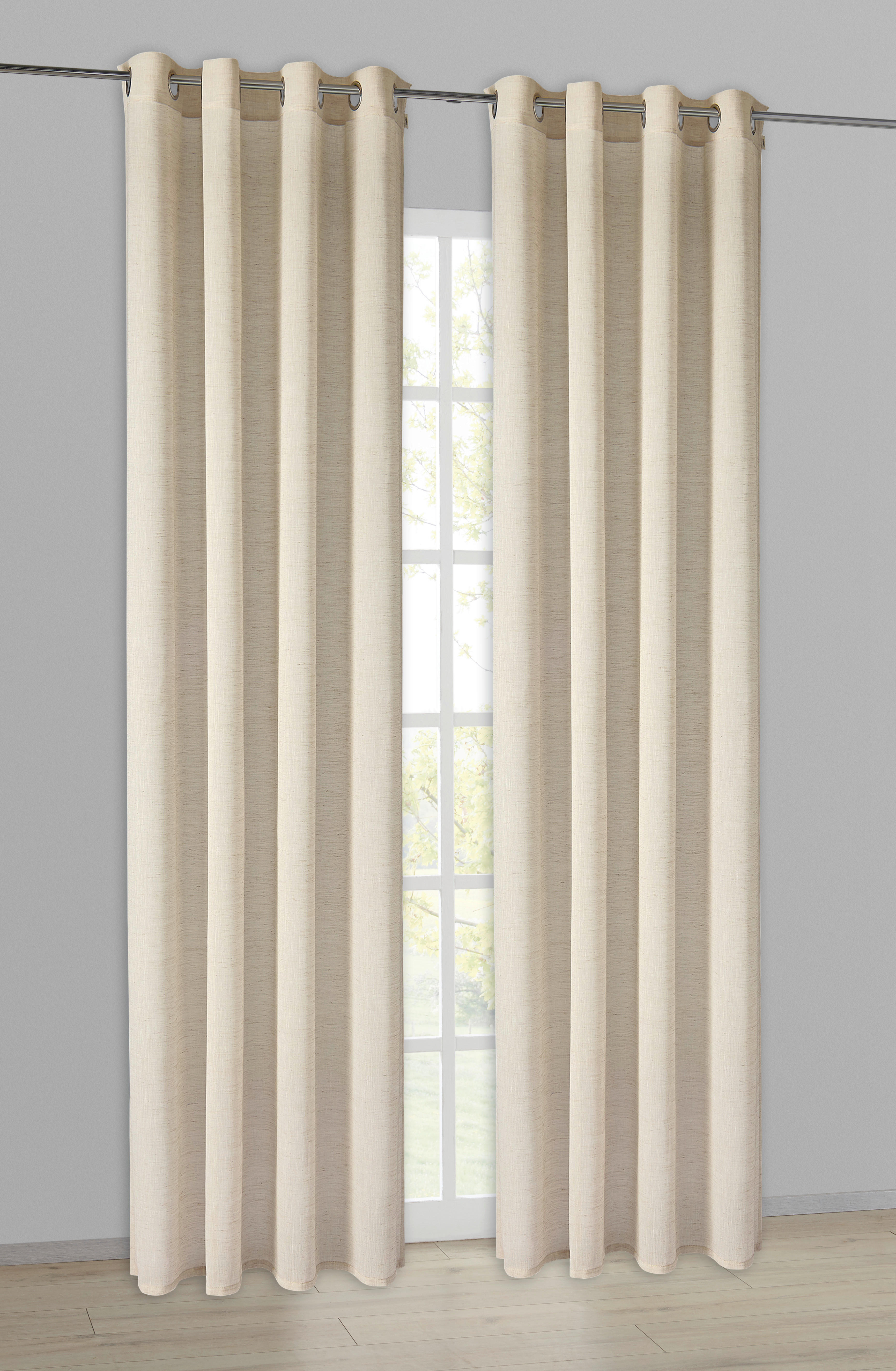 Esprit Ösenvorhang E-Ola beige B/L: ca. 140x250 cm E-Ola - beige (140,00/250,00cm) - Esprit