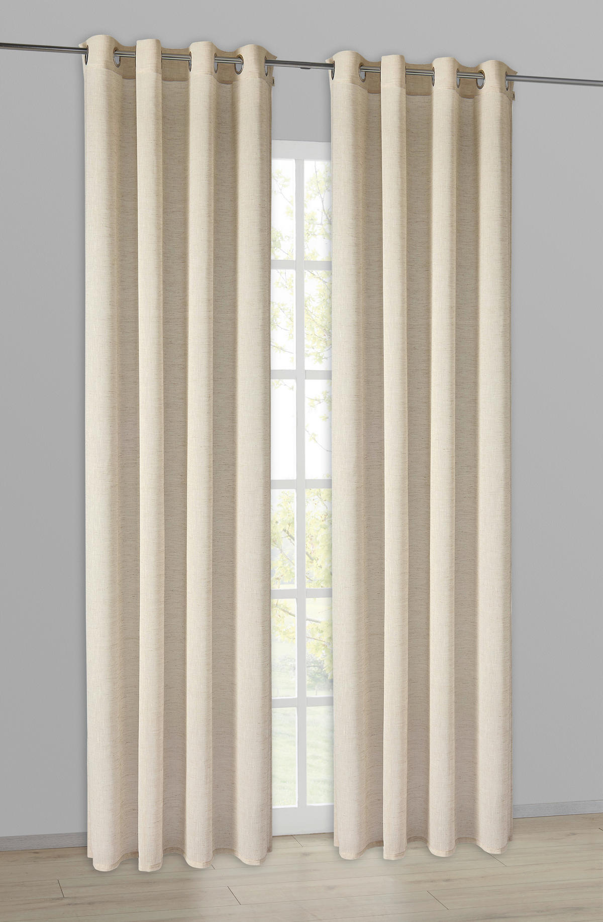 Esprit Ösenvorhang E-Ola beige B/L: ca. 140x250 cm E-Ola - beige (140,00/250,00cm) - Esprit