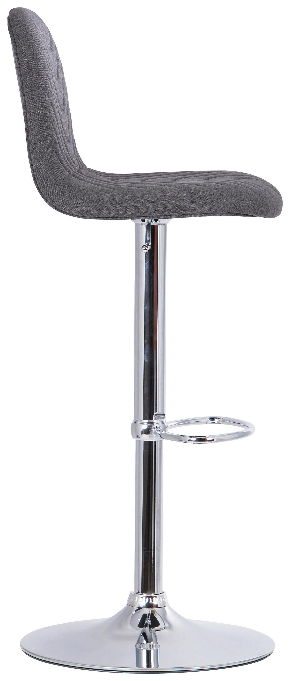 Barhocker CASINO 2er-Set anthrazit Chrom Webstoff Metall B/H/T: ca. 41x88x52,5 cm CASINO 2er-Set - Chrom/anthrazit (41,00/88,00/52,50cm) - byLIVING