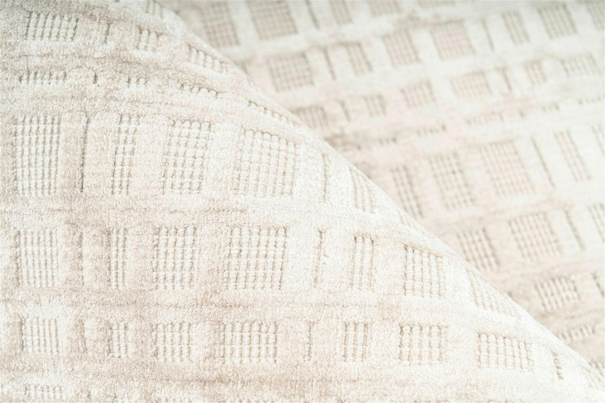 Padiro Kurzflorteppich Karma 125 silber B/H/L: ca. 80x0,8x150 cm Karma 125 - beige/silber (150,00/80,00/0,80cm) - Padiro