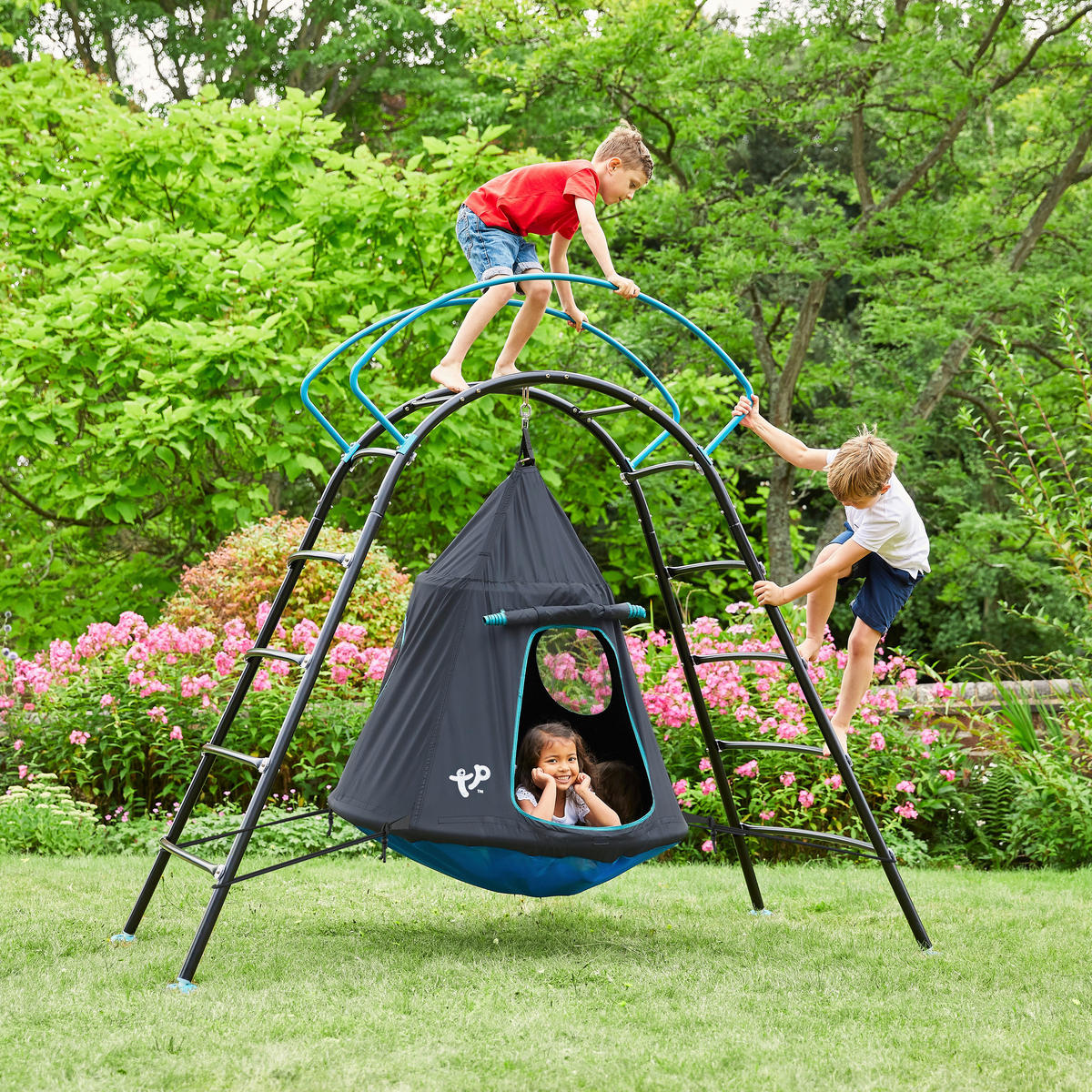 TP Toys Klettergerüst UFO schwarz B/H/T: ca. 217x201x122 cm UFO - blau/schwarz (217,00/201,00/122,00cm) - TP Toys