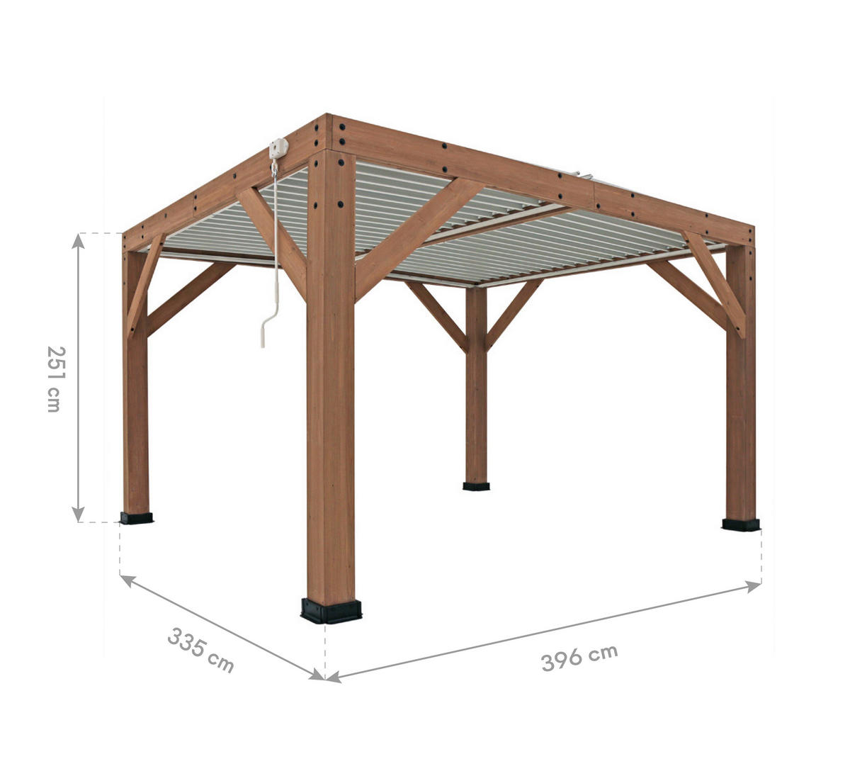 Westmann Pavillon Karl braun Holz B/H/L: ca. 396x251x335 cm Karl - braun (335,00/396,00/251,00cm) - Westmann