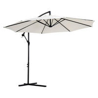 Outsunny Ampelschirm weiß Stahl H/D: ca. 250x300 cm Ampelschirm - weiß (300,00/250,00cm) - Outsunny