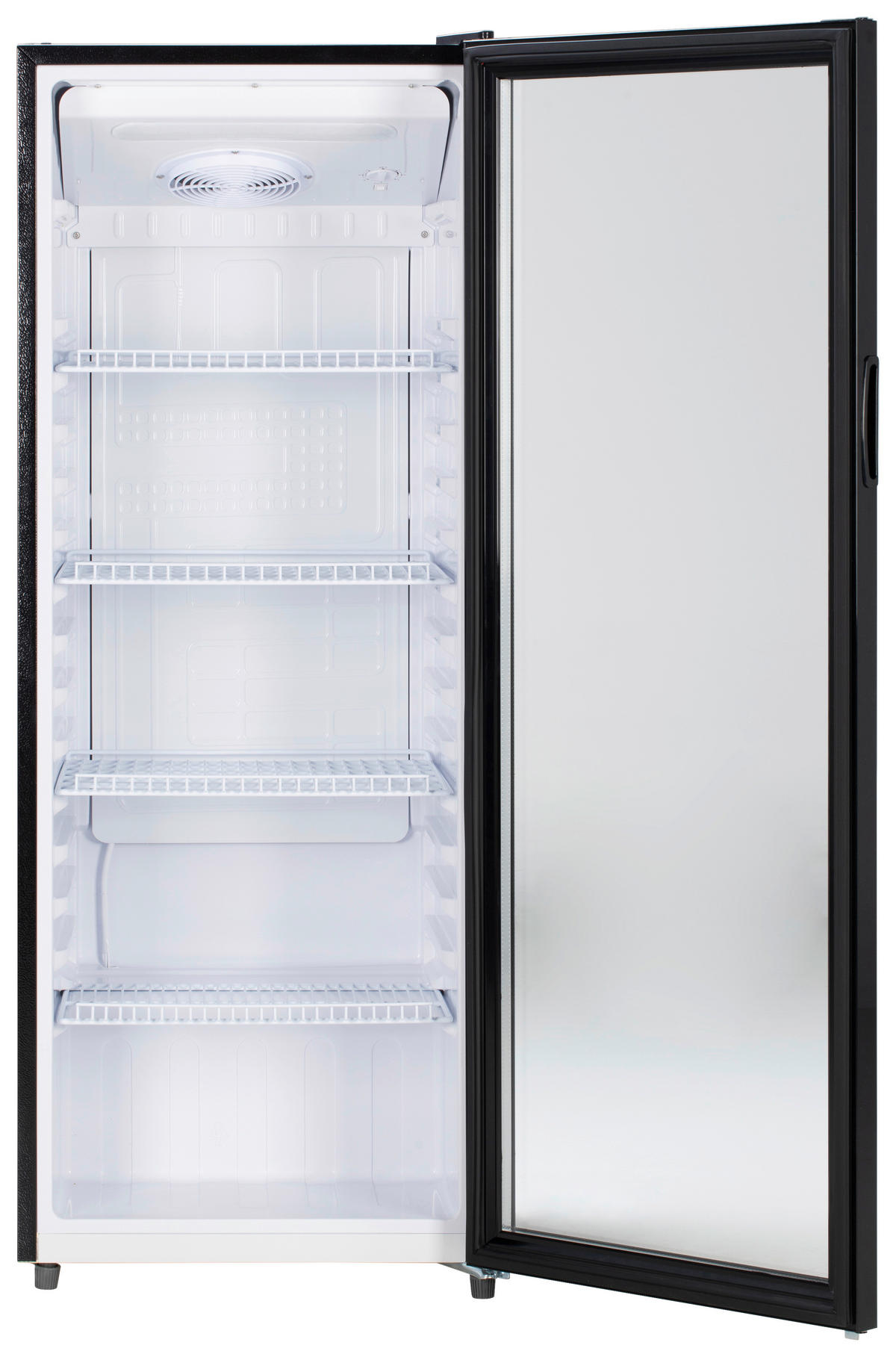 POCOline Glastürkühlschrank GTK144-235 DB schwarz B/H/T: ca. 54x144x55 cm Glastürkühlschrank GTK144-235 DB - schwarz (54,00/144,00/55,00cm) - POCOline