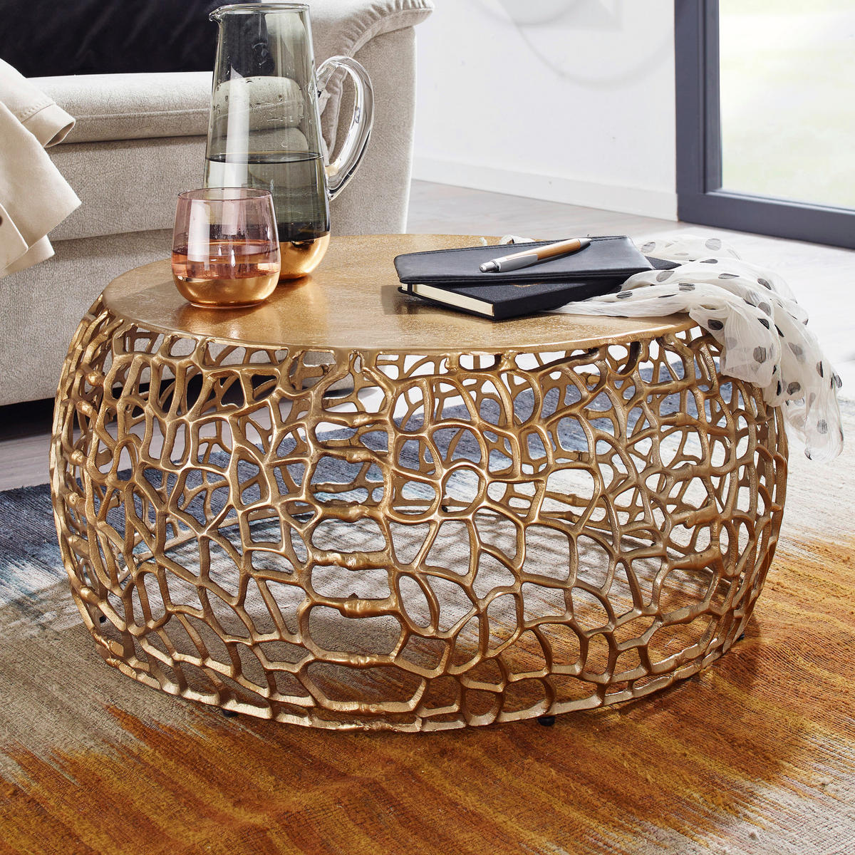 Couchtisch  B/H/T: ca. 66x30x66 cm Couchtisch - (66,00/30,00/66,00cm) - Wohnling