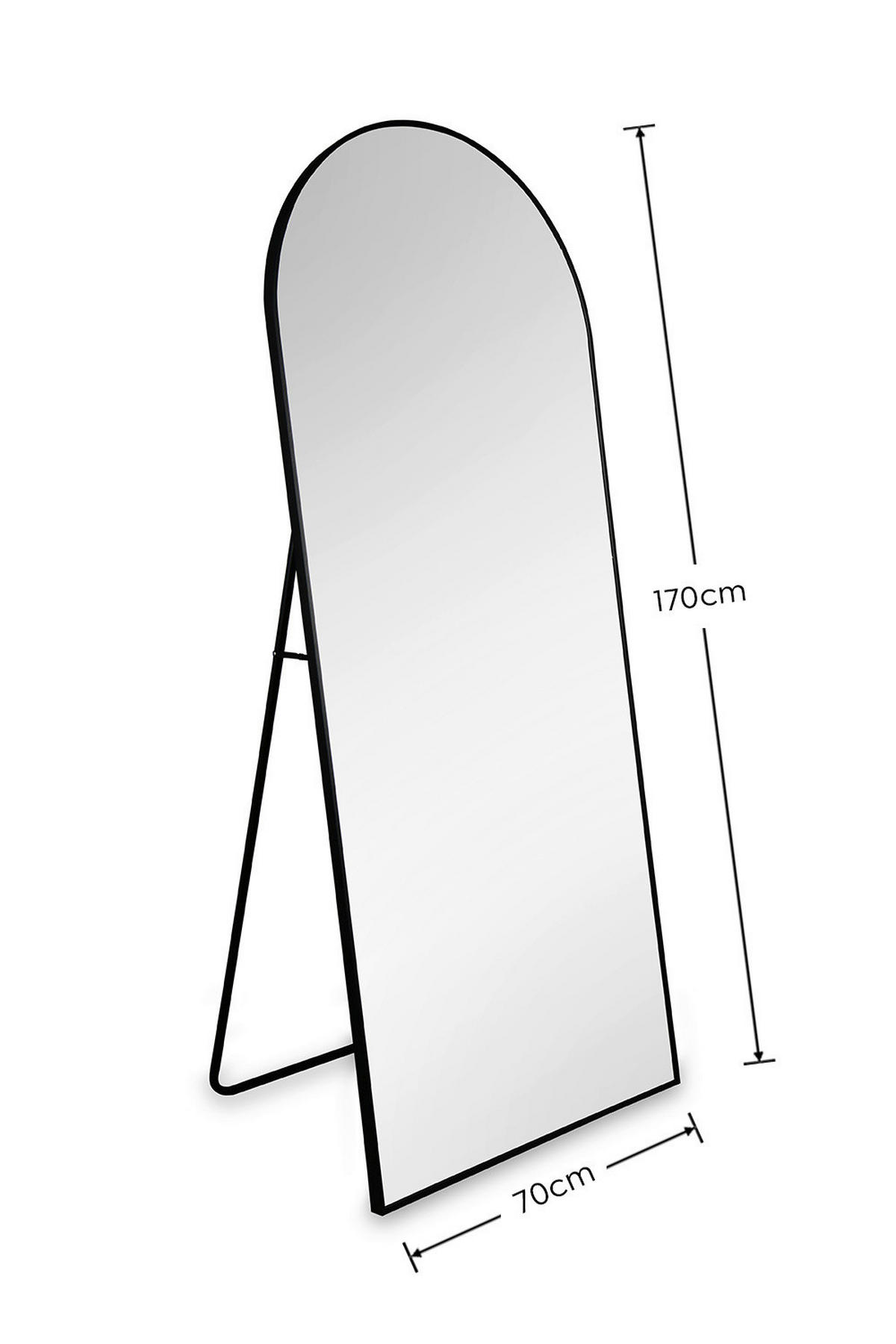 Standspiegel Britt schwarz Metall B/H/T: ca. 70x170x4 cm Britt - schwarz (70,00/170,00/4,00cm)