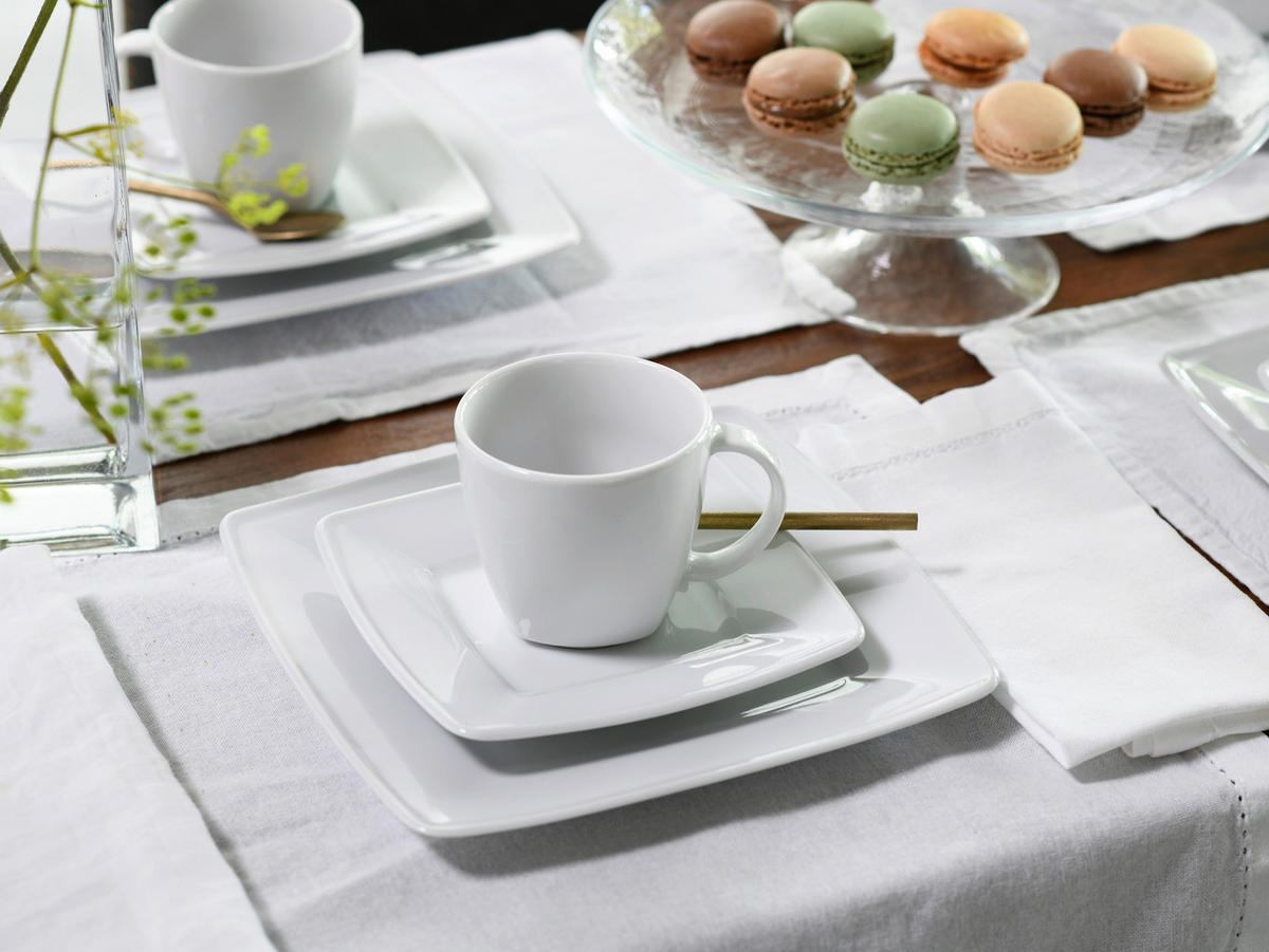 CreaTable Kaffeeservice Victoria weiß Porzellan 18 tlg. Victoria - weiß (0,00cm) - CreaTable