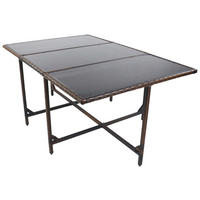 VCM Gartentisch Raloso braun Rattan B/H/L: ca. 170x74x110 cm Raloso - braun (110,00/170,00/74,00cm) - VCM