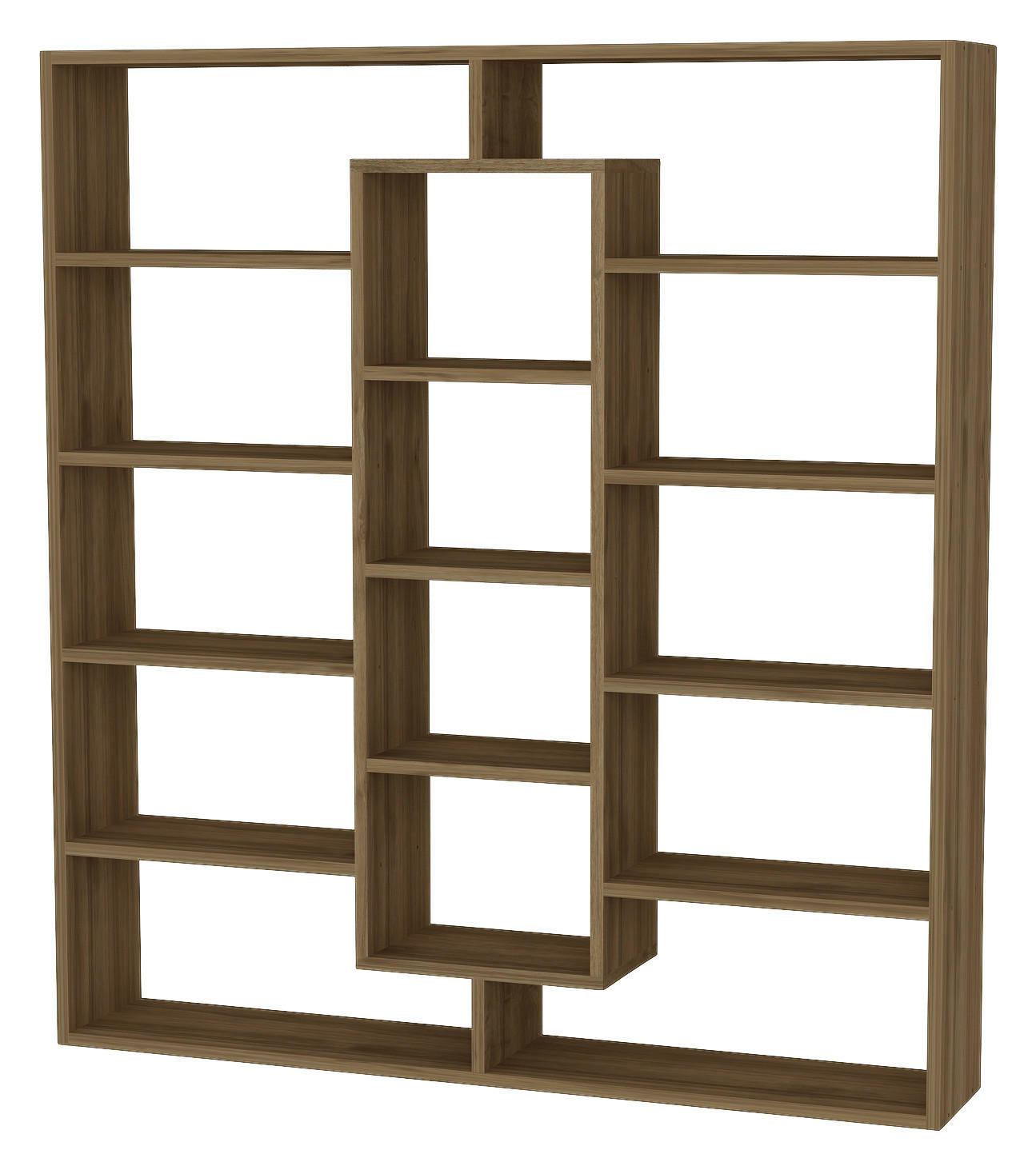 Regal Ample walnuss Nachbildung B/H/T: ca. 125x135x22 cm Ample - walnuss (125,00/135,00/22,00cm) - moebel17