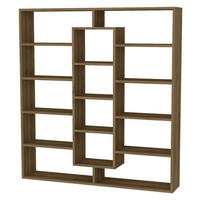 Regal Ample walnuss Nachbildung B/H/T: ca. 125x135x22 cm Ample - walnuss (125,00/135,00/22,00cm) - moebel17