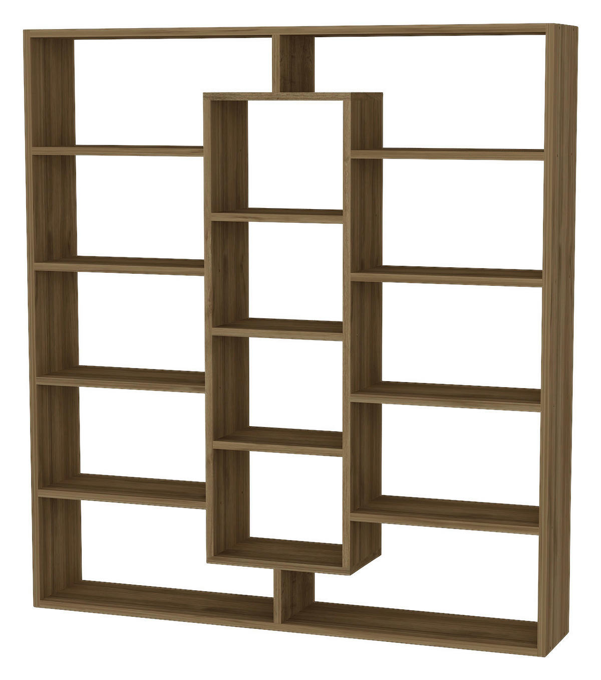 Regal Ample walnuss Nachbildung B/H/T: ca. 125x135x22 cm Ample - walnuss (125,00/135,00/22,00cm) - moebel17