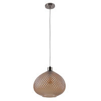 Näve Leuchten Pendelleuchte 6122614 braun Glas Kunststoff Metall B/H/T: ca. 29x130x29 cm E27 1 Brennstellen Surrat - braun (29,00/130,00/29,00cm) - Näve Leuchten