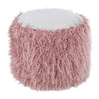 360 Living Hocker Bobtail 100 rosa grau Kord Kunstfell Styropor H/D: ca. 38x45 cm Bobtail 100 - rosa/grau (45,00/38,00cm) - 360 Living