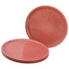 CreaTable Pizzateller-Set Gourmet rot Porzellan D: ca. 32 cm Gourmet - rot (32,00cm) - CreaTable