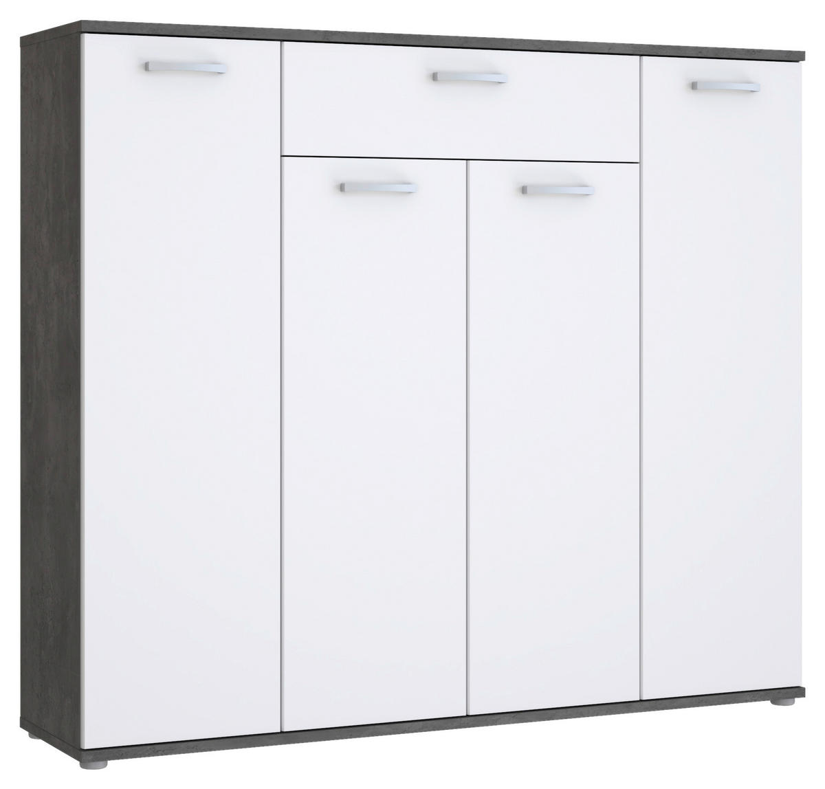 Kommode  Beton dunkel Optik weiß B/H/T: ca. 139x121x35 cm Rypsyma_Kommode RPSK341-C592 - Beton/weiß (139,00/121,00/35,00cm)