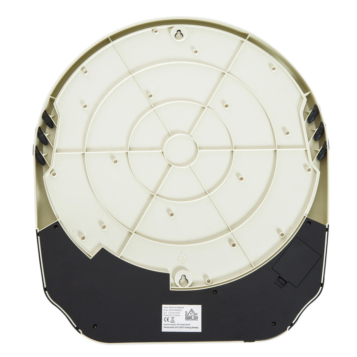HOMCOM elektrisches Dartboard B/H/T: ca. 44x50x3,2 cm Elektronische_Dartboard - schwarz (44,00/50,00/3,20cm) - HOMCOM