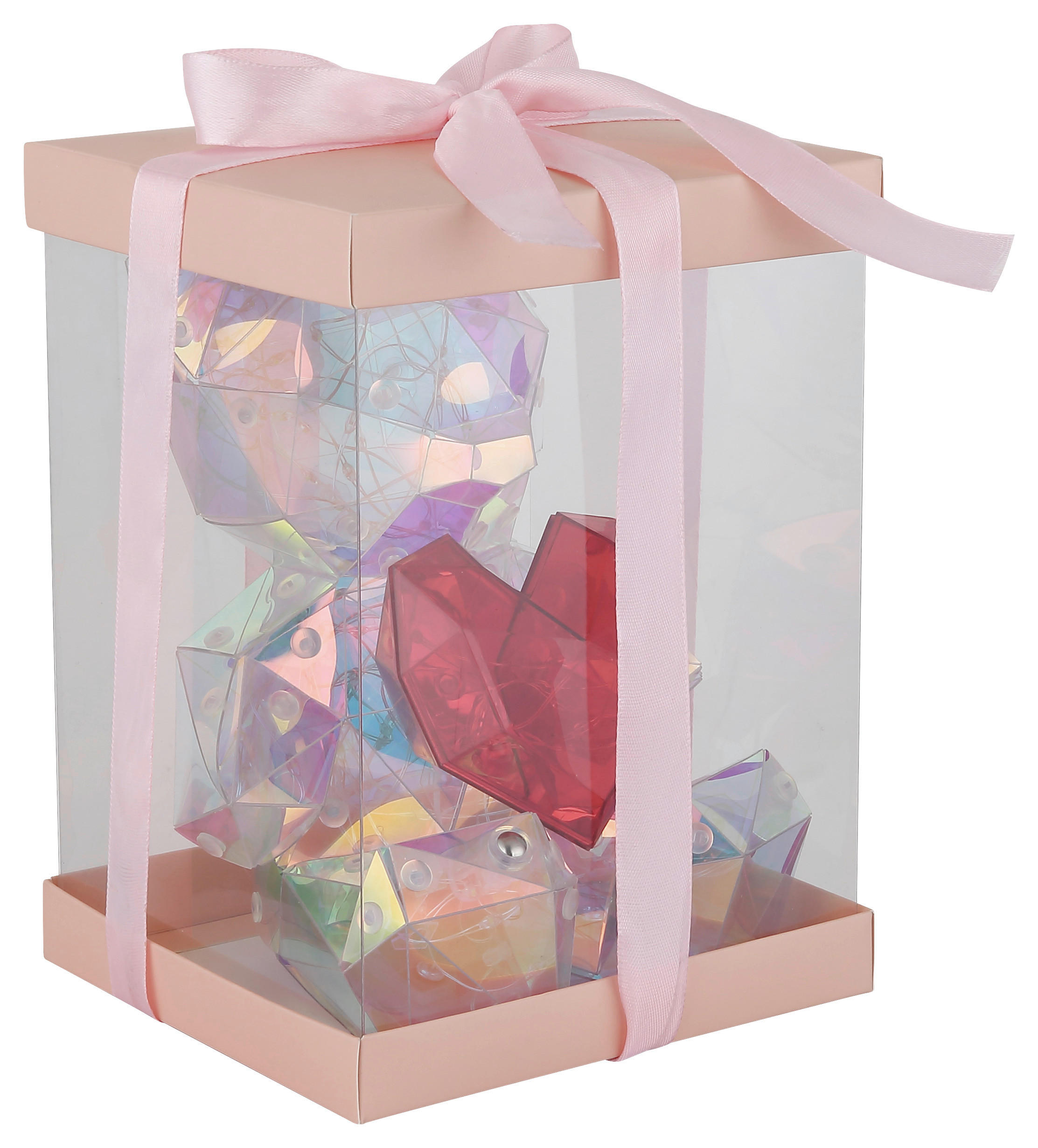 LED-Dekoleuchte transparent B/H/L: ca. 13x17x14 cm LED-Dekoleuchte_Bär/Herz - transparent (14,00/13,00/17,00cm)