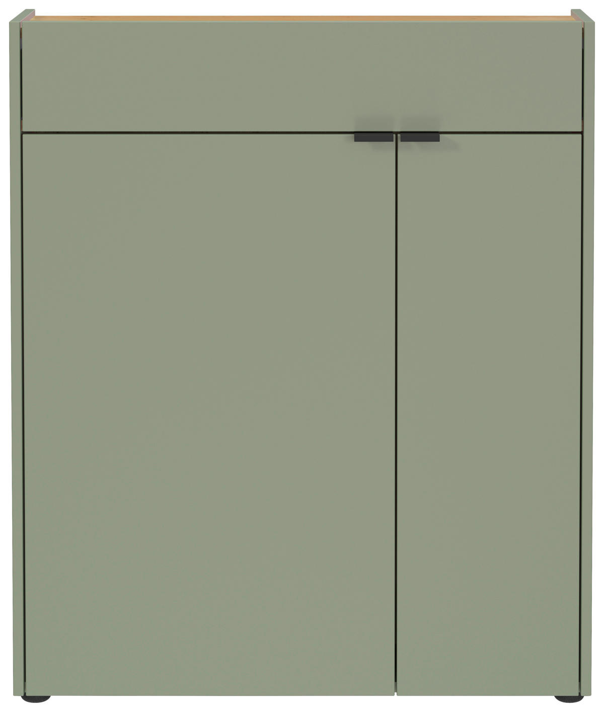Mehrzweckschrank 1319-629 grün Eiche Navarra Nachbildung B/H/T: ca. 82x102x22 cm 1319-629 - Eiche/grün (82,00/102,00/22,00cm) - Germania