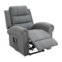 HOMCOM Massagesessel 700-095 grau Polyester-Mischgewebe Holz Metall Schaumstoff B/H/T: ca. 94x104x96 cm ca. 50 W Massagesessel 700-095 - grau (94,00/104,00/96,00cm) - HOMCOM