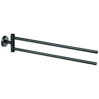 Handtuchstange schwarz Edelstahl B/H/L: ca. 5x9,5x50 cm Handtuchstange_Milano-Black_2armig - schwarz (50,00/5,00/9,50cm) - POCOline