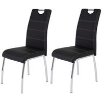 Stuhl Susi 2er Set schwarz Kunstleder B/H/T: ca. 44x98x61 cm Susi 2er Set - schwarz (44,00/98,00/61,00cm) - Hela