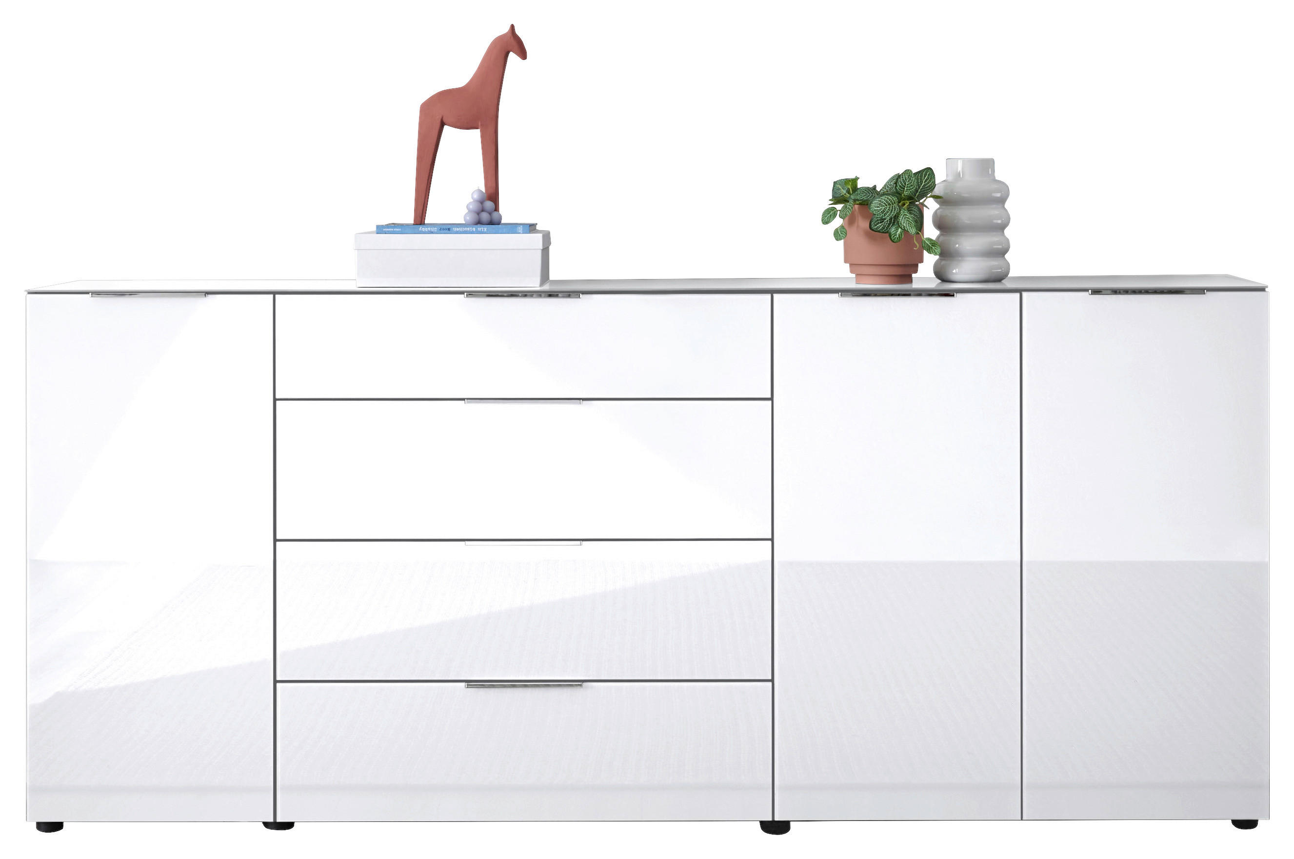 Kommode Santorin weiß B/H/T: ca. 226x99x40 cm Santorin - weiß (226,00/99,00/40,00cm)