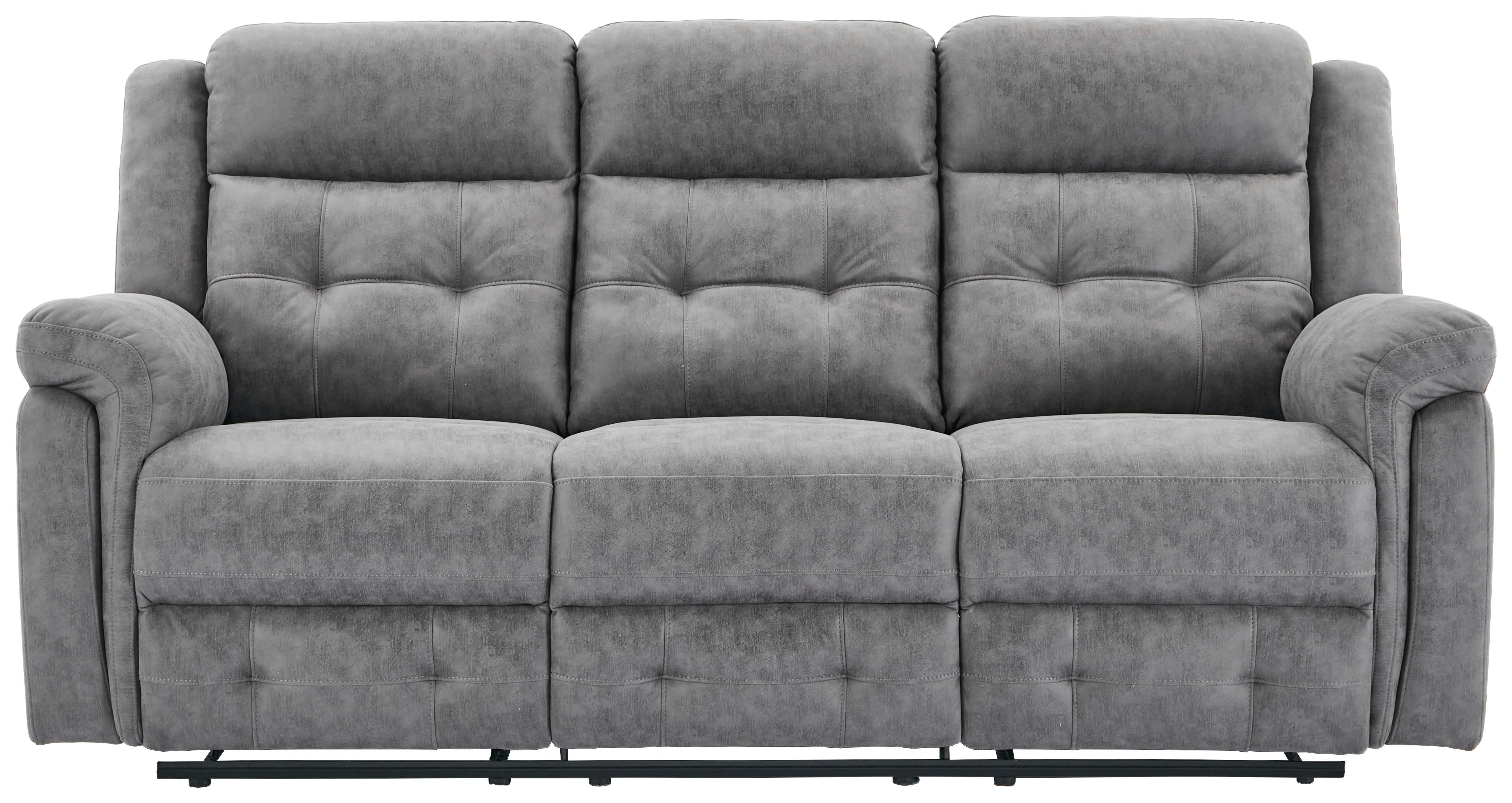 Funktionsgarnitur Philip grau Microfaser B/H/T: ca. 208x103x95 cm Philip - schwarz/grau (208,00/103,00/95,00cm)