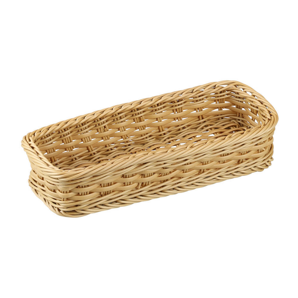 Kesper Brot und Obstkorb weiß Kunststoff B/H/L: ca. 23,5x30,5x21 cm Brot-/u.Obstkorb_5erSet - weiß (21,00/23,50/30,50cm) - Kesper