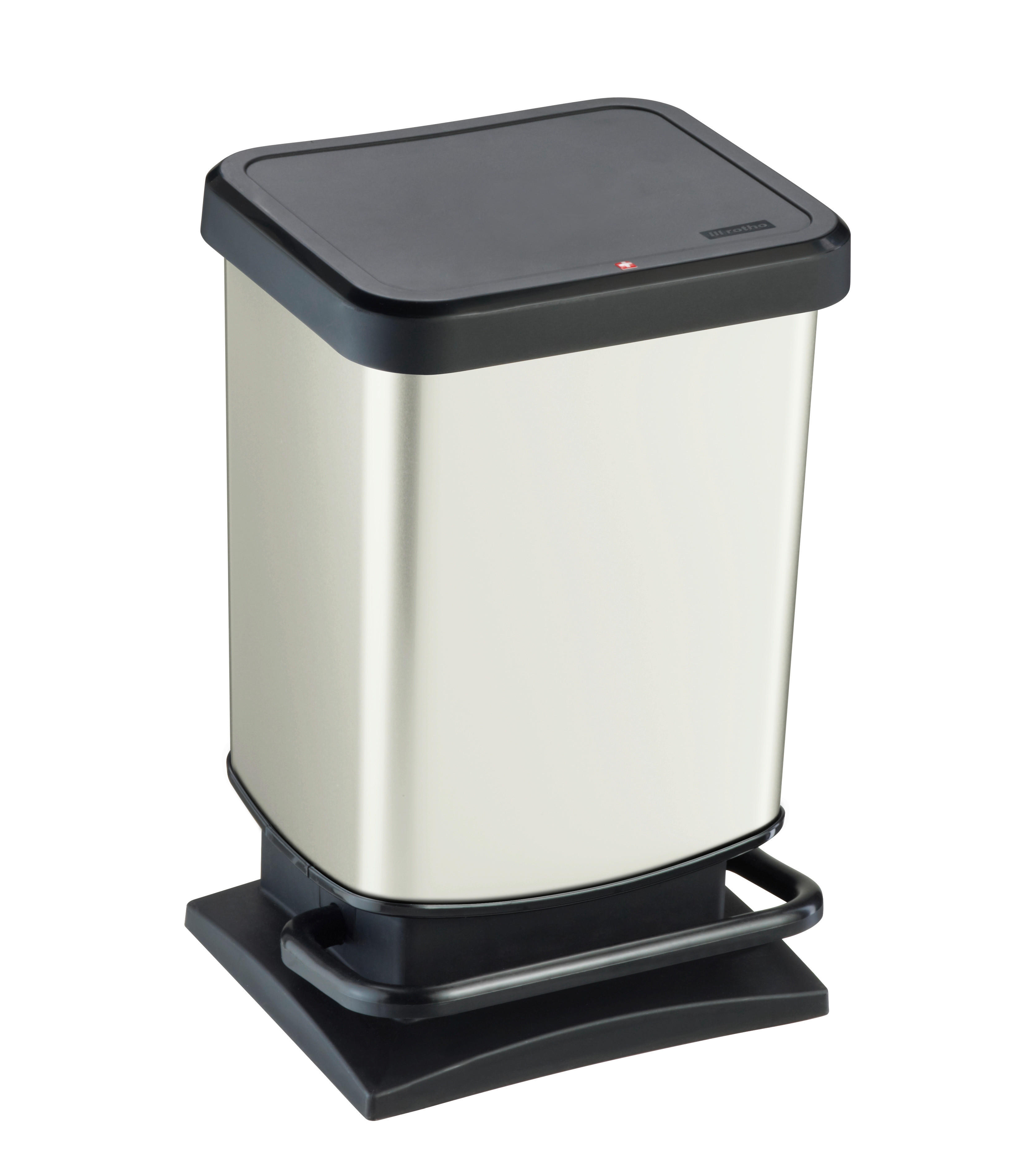 Rotho Treteimer weiß B/H/L: ca. 26,6x45,7x29,3 cm Treteimer_Paso 20l - weiß (29,30/26,60/45,70cm) - Rotho