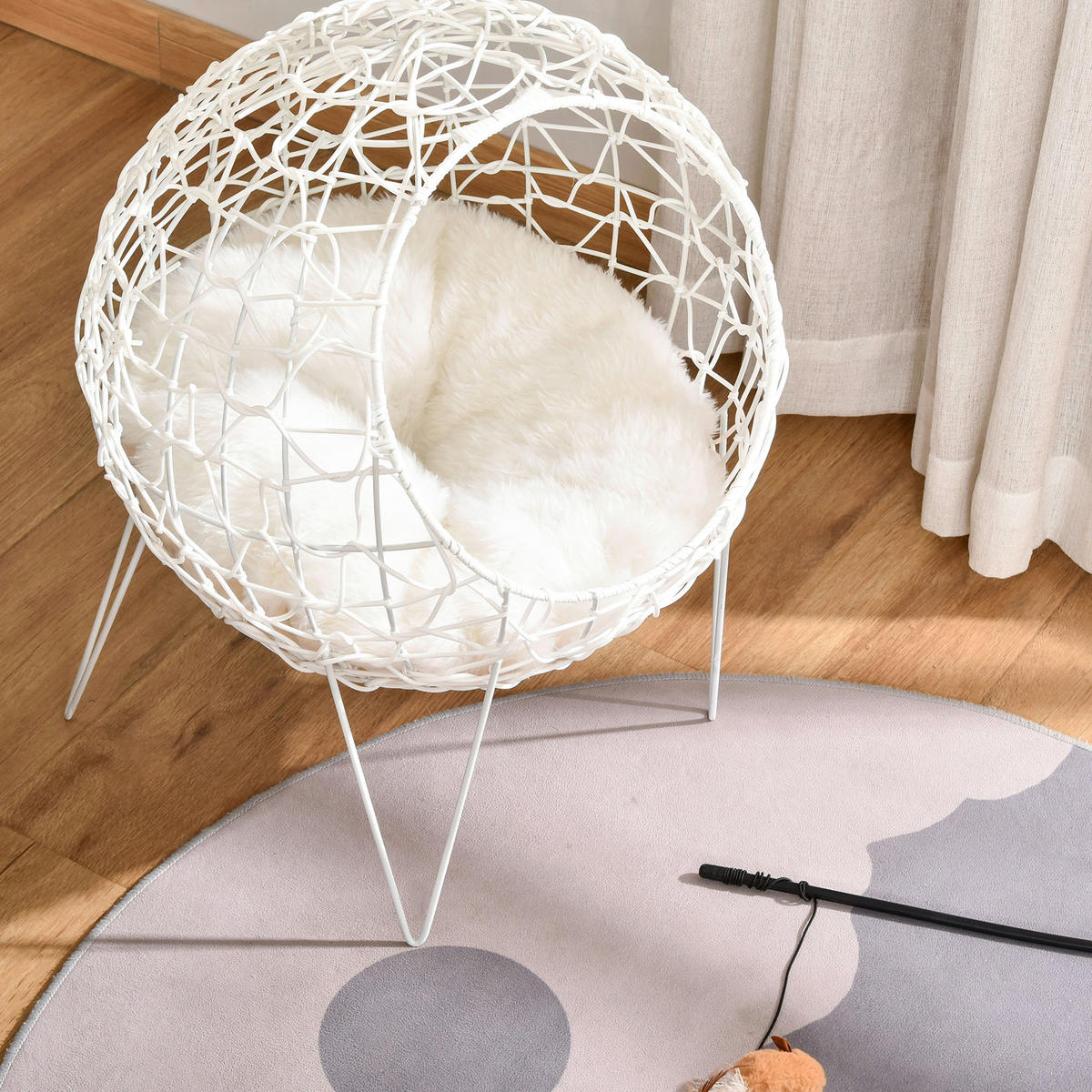 PawHut Katzenhaus weiß Kunststoff B/H/L: ca. 45x57x45 cm Katzenhaus - weiß (45,00/45,00/57,00cm) - PawHut