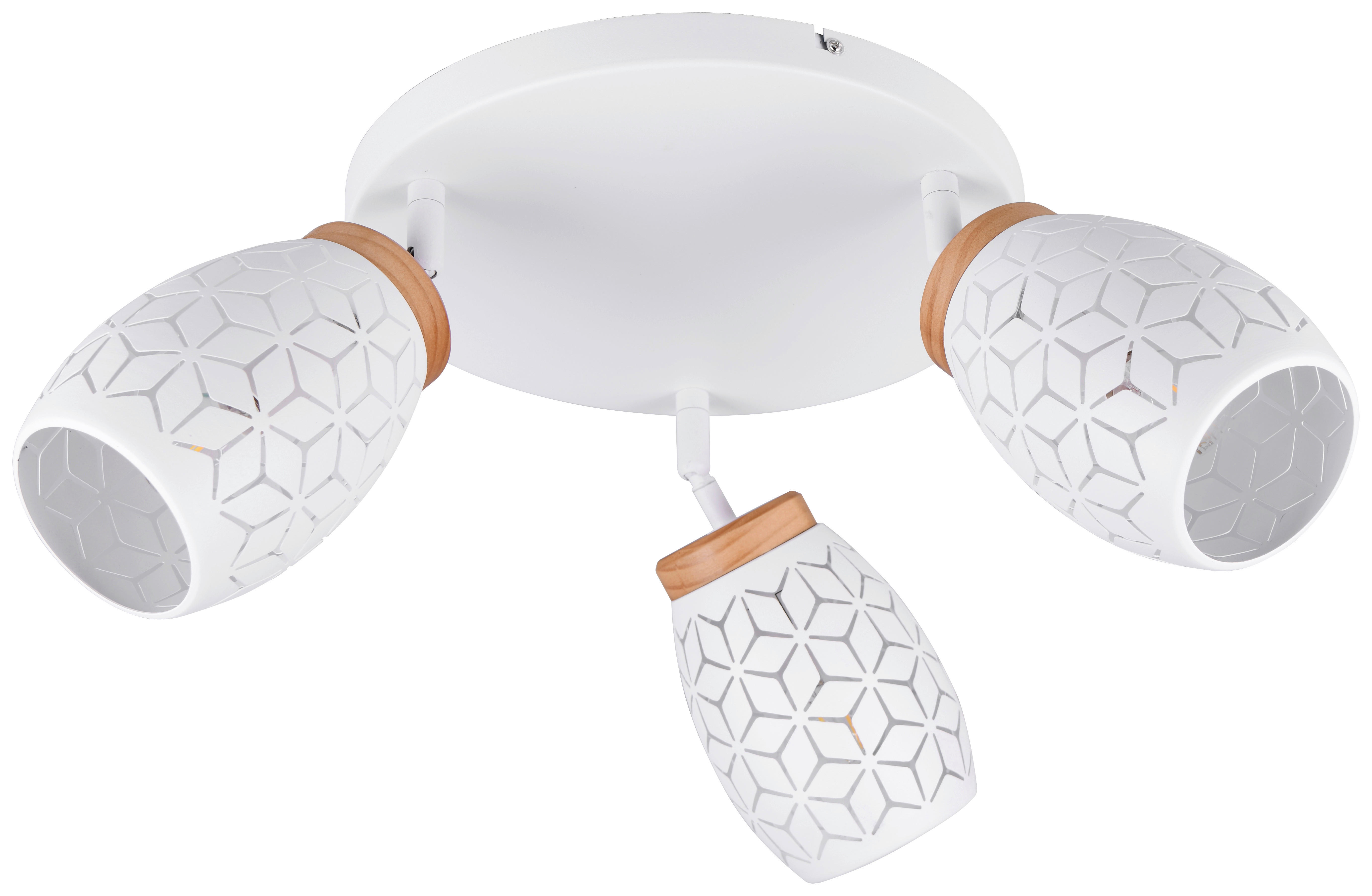 Reality Leuchten Spots weiß Metall D: ca. 27 cm E14 3 Brennstellen Spot_Bidar_3 - weiß (27,00cm) - Reality Leuchten