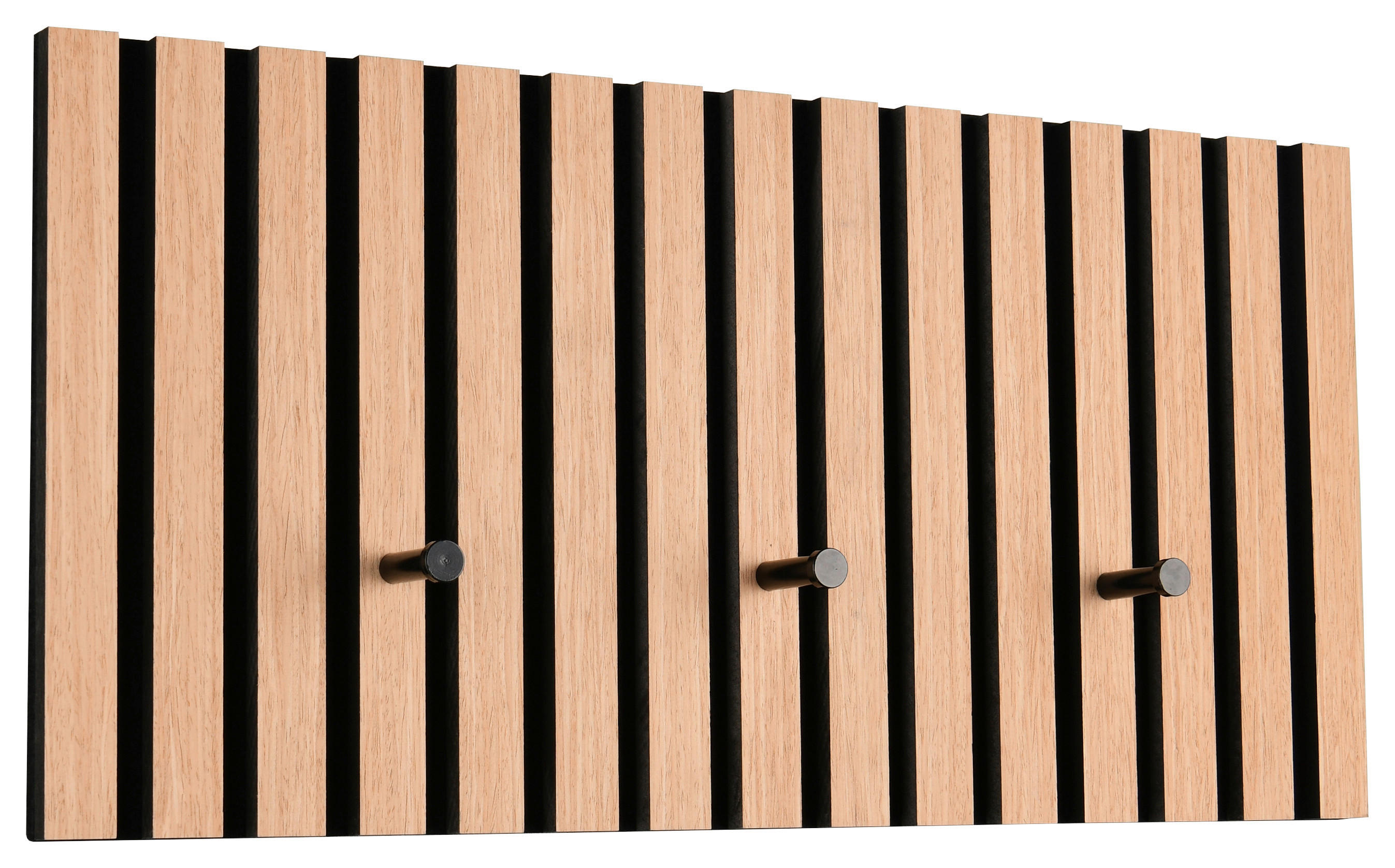 Wandgarderobe Grace Eiche schwarz B/H/T: ca. 60x30x7 cm Grace - Eiche/schwarz (60,00/30,00/7,00cm)