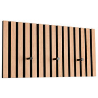 Wandgarderobe Grace Eiche schwarz B/H/T: ca. 60x30x7 cm Grace - Eiche/schwarz (60,00/30,00/7,00cm)