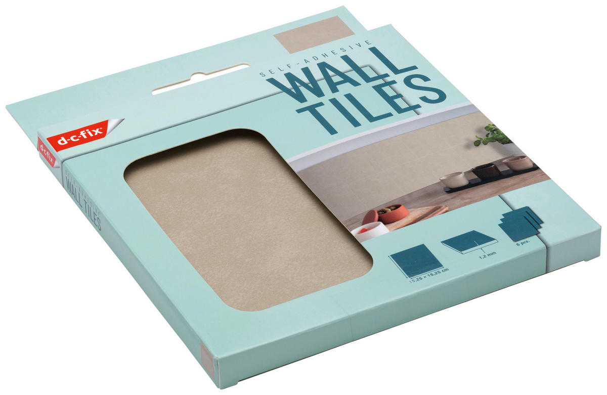 d-c-fix Wandfliese selbstklebend beige B/L: ca. 15,25x15,25 cm Wandfliesen_d-c-fix_selbstklebend - beige (15,25/15,25cm) - d-c-fix