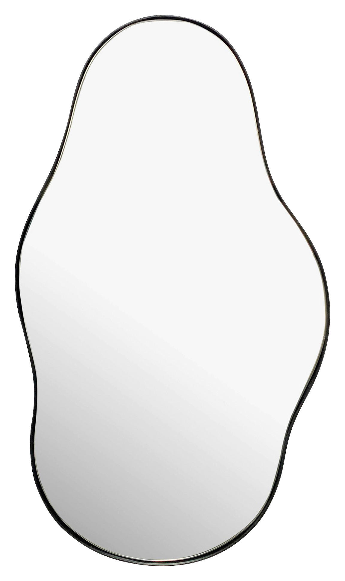 Wandspiegel schwarz Metall B/H/T: ca. 40x80x2,5 cm Wandspiegel - schwarz (40,00/80,00/2,50cm) - Wohnling