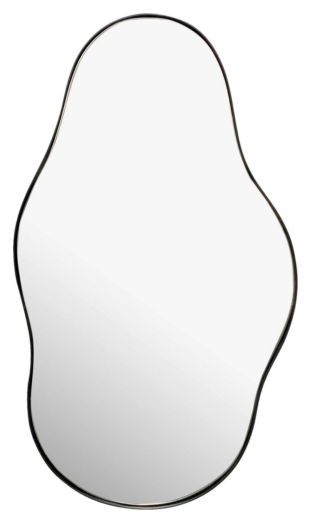 Wandspiegel schwarz Metall B/H/T: ca. 40x80x2,5 cm Wandspiegel - schwarz (40,00/80,00/2,50cm) - Wohnling